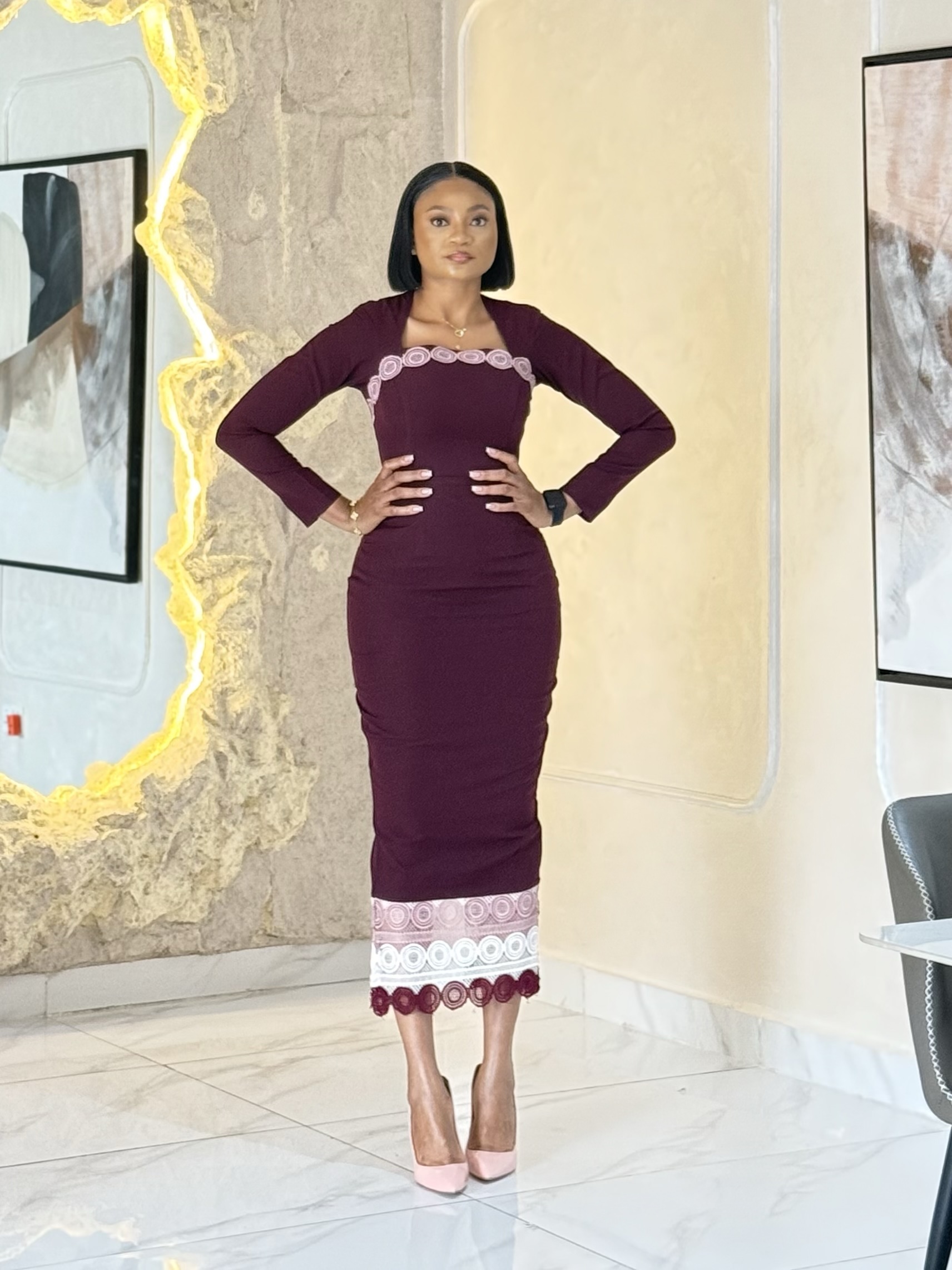 Favour Dress - Burgundy