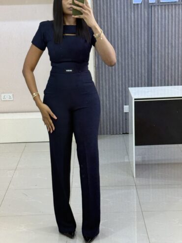 Laura Pant Set - Navy Blue