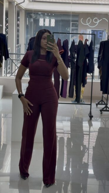 Laura Pant Set - Wine