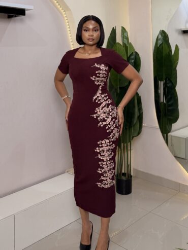 Bloom Dress - Burgundy